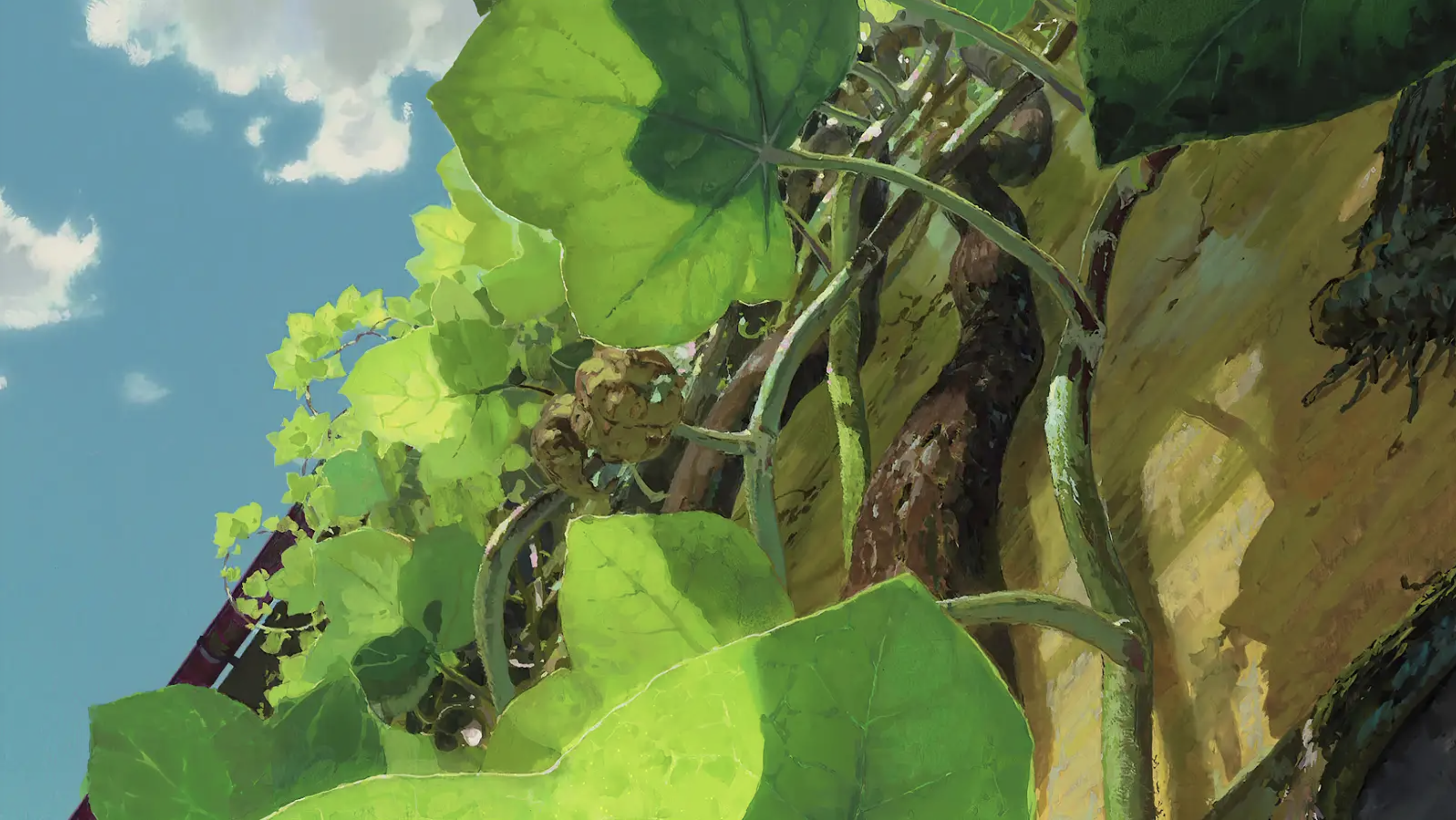 ghibli leaf close up