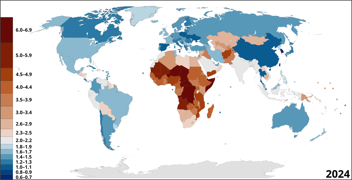 total fertility rate map